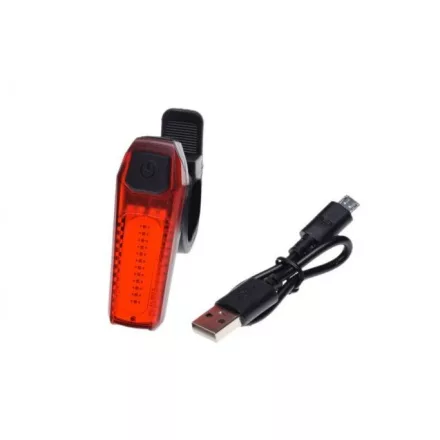 Hátsó lámpa, kerékpár bicikli LED akku + usb