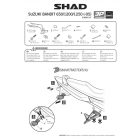 konzol oldal dobozhoz 3P SHAD Suzuki SUZUKI BANDIT GSF GSX 650 1200 1250 15-17