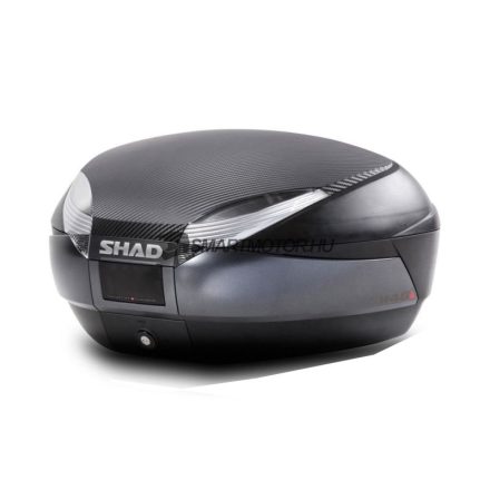 Hátsó doboz sötétszürke SHAD SH48 + CARBON FEDÉL + HÁTTÁMLA SZETT