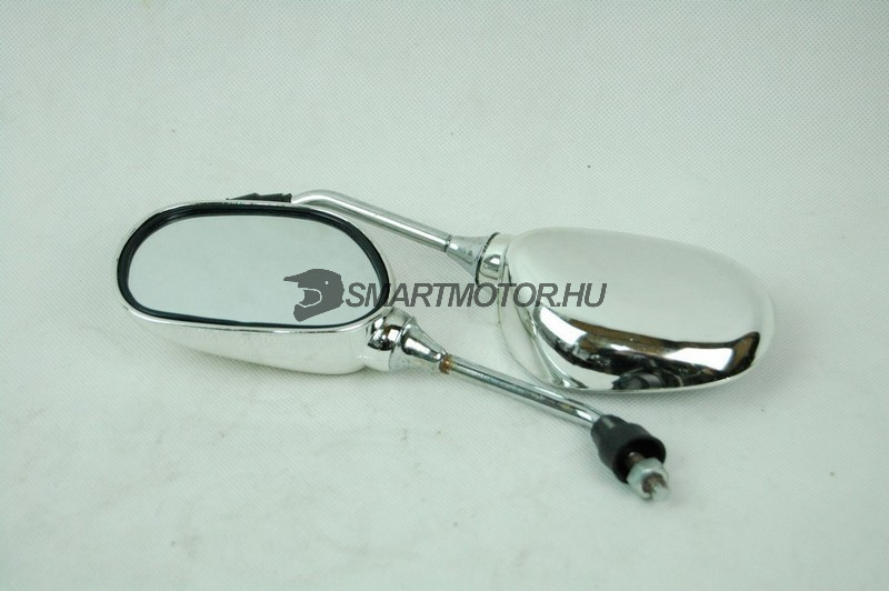 tükör szett, visszapillantó MP101 ovális króm M8 CN - smartm