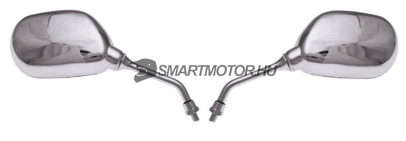 Tükör szett, visszapillantó MP101 ovális króm M8 CN - smartm